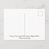 ゴッホの「星月夜」(1889) ポストカード (裏面)