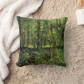 ゴッホの「樹木と下草」 クッション (ブランケット)