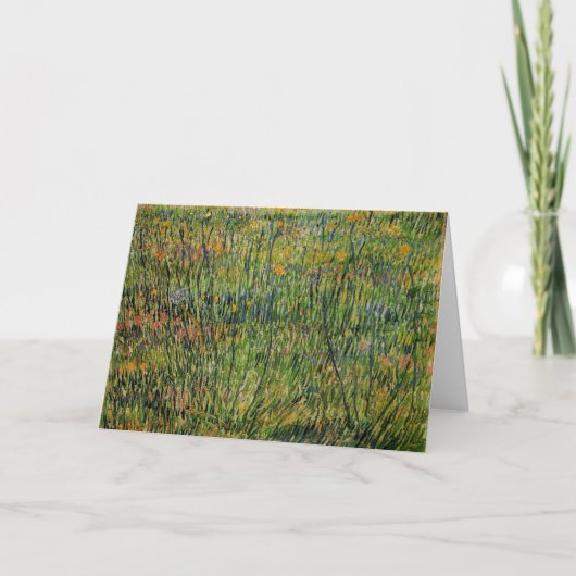 ゴッホの「牧場の花」 カード (正面)