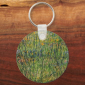 ゴッホの「牧場の花」 キーホルダー (正面)