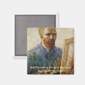 ゴッホの「画架の前の自画像」 マグネット (正面/裏面)