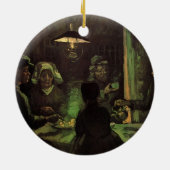 ゴッホの『馬鈴薯を食べる人々』 セラミックオーナメント (裏面)
