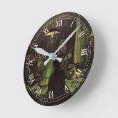 ゴッホの『馬鈴薯を食べる人々』 ラウンド壁時計 (傾斜)