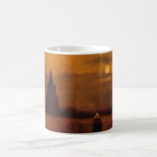 ゴッホの「麦畑の古塔」 コーヒーマグカップ (中央)
