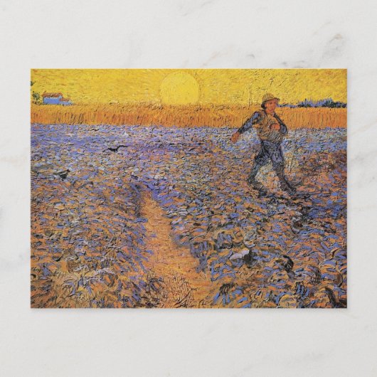 ゴッホの『麦蒔き』 ポストカード (正面)