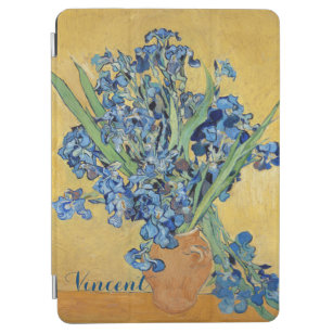 ゴッホはつぼの青い花花束の絵画を絞ります iPad AIR カバー