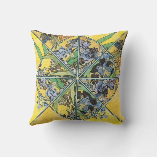 ゴッホは万華鏡のように千変万化するパターンの芸術の枕を絞ります クッション (裏面)