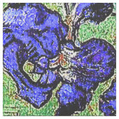 ゴッホは花の花柄の生地を絞ります ファブリック (クローズアップ)