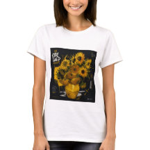 ゴッホストリートウェア ステイゴールドひまわりTシャツ