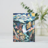 ゴッホバカスタムンイエローストーン下位秋カラフル ポストカード (スタンド正面)