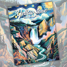 ゴッホバカスタムンイエローストーン下位秋カラフル ポストカード