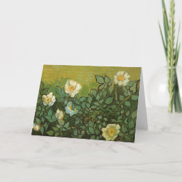 ゴッホワイルドバラフラワーズつる植物ヴィンテージアート カード