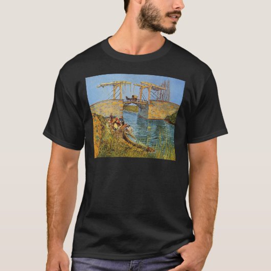 ゴッホヴィンチェンツォ- Langlois橋 Tシャツ (正面)