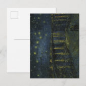ゴッホ作「ローヌ川のほとりの星月夜」油絵 ポストカード (正面/裏面)