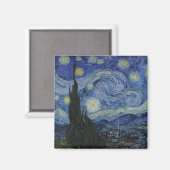 ゴッホ作「星月夜」油絵 マグネット (正面/裏面)