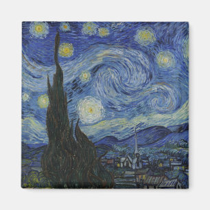ゴッホ作「星月夜」油絵 マグネット
