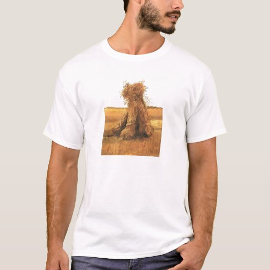 ゴッホ作『野の麦の束』 Tシャツ (正面)