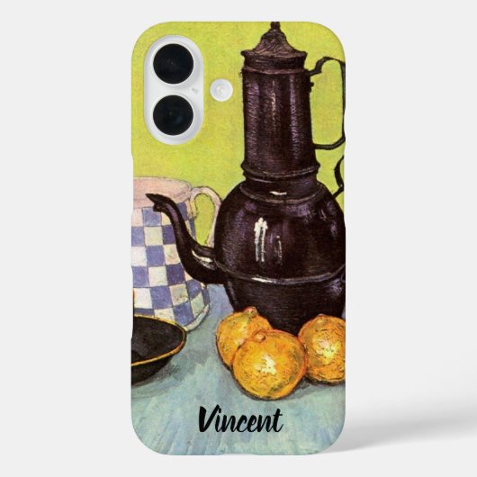 ゴッホ作「青いエナメルのコーヒーポット」 Case-Mate iPhoneケース (裏面)