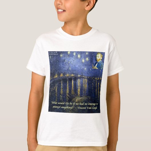 ゴッホ勇気の引用 Tシャツ (正面)