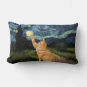 ゴッホ子猫スターリーナイトキャット ランバークッション (正面)