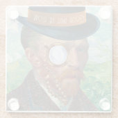 ゴッホ流れガラスのコースター付き ガラスコースター (裏面)