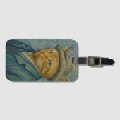 ゴッホ猫の自画像 ビンテージアートのパロディ ラゲッジタグ (正面横)