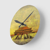 ゴッホ紫禁城 ラウンド壁時計 (傾斜)