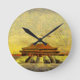 ゴッホ紫禁城 ラウンド壁時計