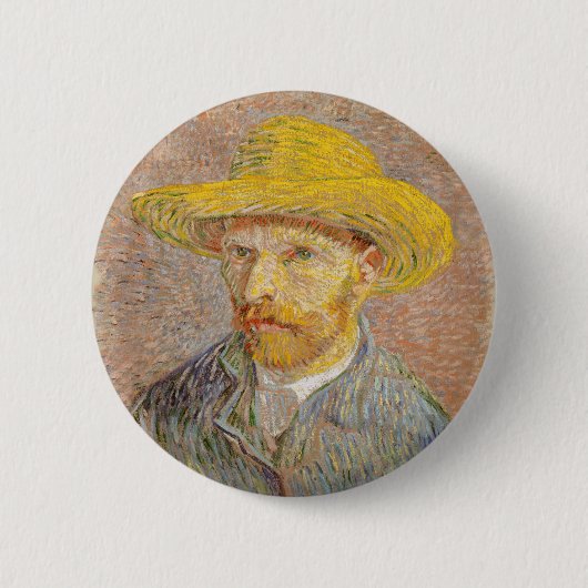 ゴッホ自画像 印象派 絵画 缶バッジ (正面)