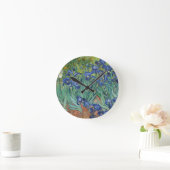 ゴッホ著アイリス ラウンド壁時計 (ホーム)