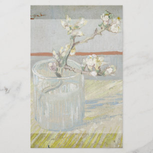 ゴッホ著ガラスの花盛りのアーモンドの小枝 チラシ