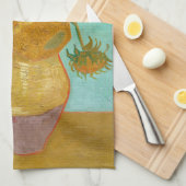 ゴッホ著ヒマワリ キッチンタオル (四つ折り)