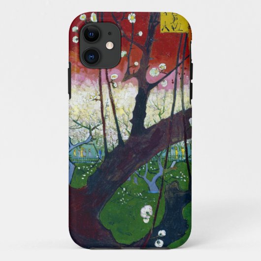 ゴッホ著咲くスモモの木 Case-Mate iPhoneケース (裏面)