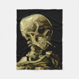 ゴッホ著非常に熱いタバコが付いているスカル フリースブランケット