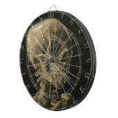 ゴッホ著非常に熱いタバコが付いている骨組スカル ダーツボード (正面右)