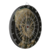 ゴッホ著非常に熱いタバコが付いている骨組スカル ダーツボード (正面左)