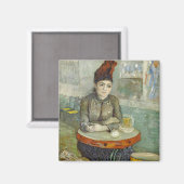 ゴッホ著Cafe du TambourinのAgostina Segatori マグネット (正面/裏面)