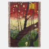 ゴッホ著Hiroshigeの後の花盛りのスモモの木 スローブランケット (正面縦)