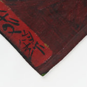 ゴッホ著Hiroshigeの後の花盛りのスモモの木 フリースブランケット (角)