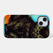 ゴッホ風にゃんこ iPhone 15ケース (裏面横)