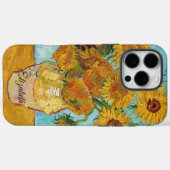 ゴッホ風ひまわり 赤 オレンジ 黄色 Case-Mate iPhoneケース (裏面 (横))
