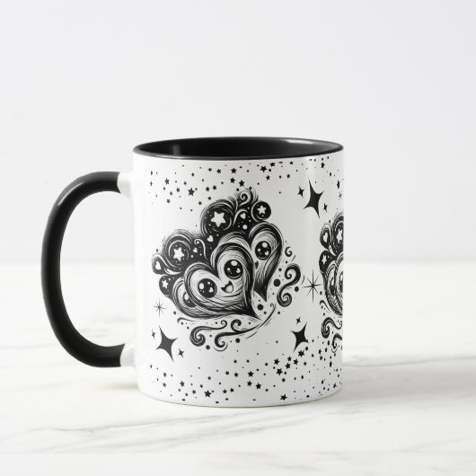 ゴッホ風ハートのコーヒーマグ マグカップ (左)
