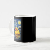 ゴッホ風星空のラバーダック コーヒーマグカップ (正面左)