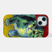 ゴッホ風 タビー猫 iPhone 15ケース (裏面横)