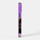 ゴッホ風 紫猫 iPhone 15ケース (右側面)