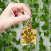 ゴッホ - ひまわりの花瓶 キーホルダー (手)