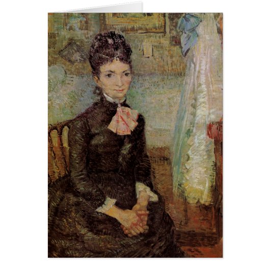 ゴッホ、ゆりかごのそばに座る女、ヴィンテージアート (正面)