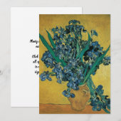 ゴッホ「アイリスのある静物画の花瓶」 招待状 (正面/裏面)