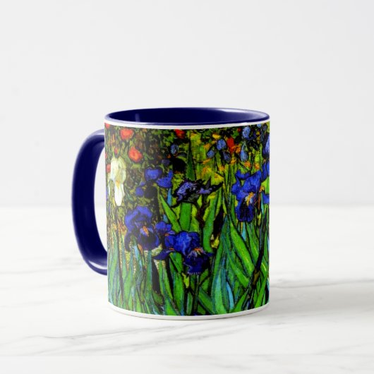 ゴッホ - アイリス、花の絵 マグカップ (正面左)