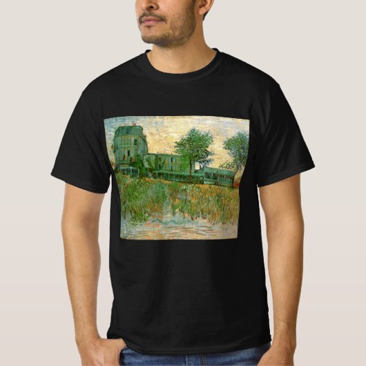 ゴッホ「アニエールのシレーヌ食堂」 Tシャツ (正面)